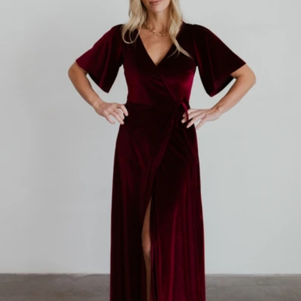 Baltic Born Velvet Maxi Wrap Dress